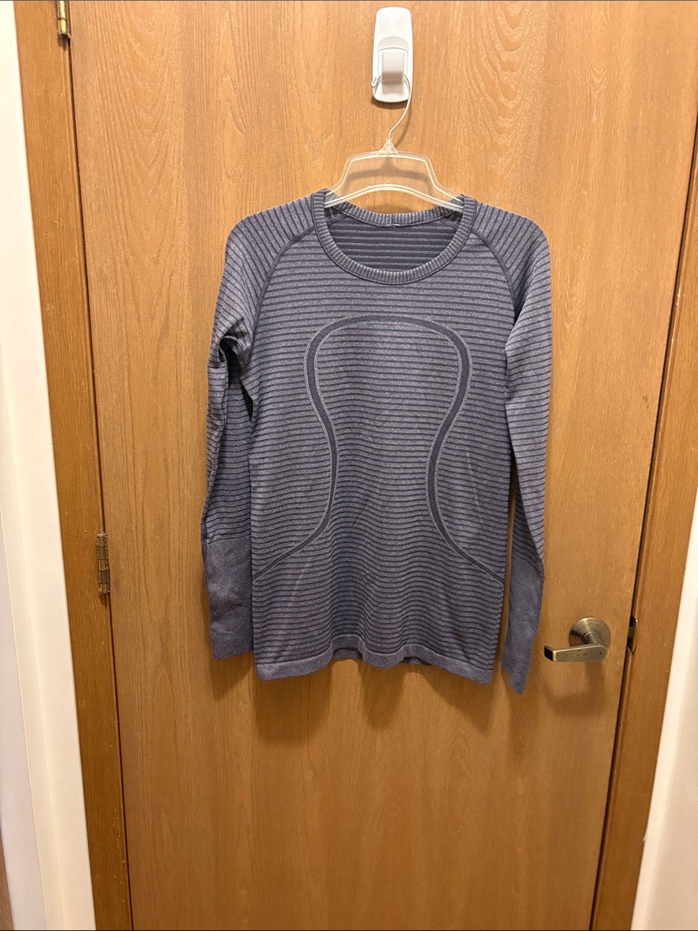 lululemon athletica Long Sleeve Seamless Tech Top in Heathered Blue-Gray